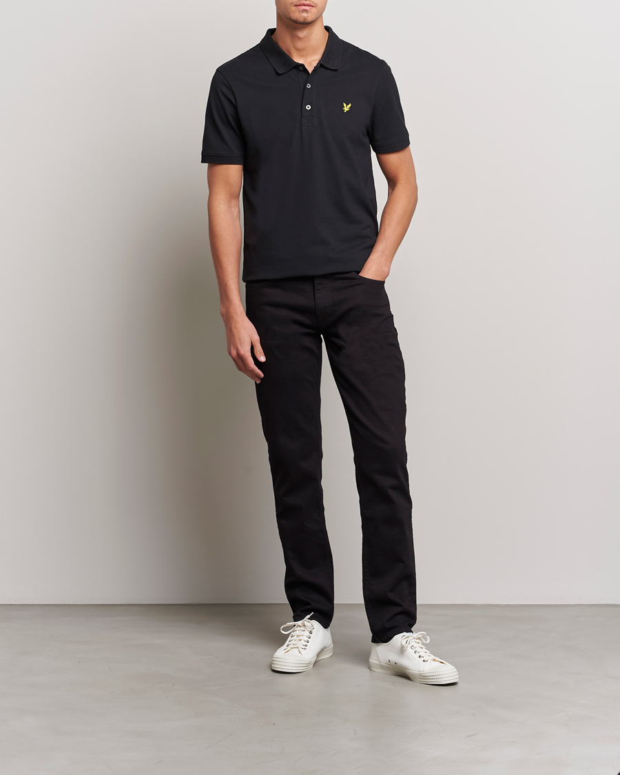 Mies | Pikeet | Lyle & Scott | Plain Pique Polo Jet Black