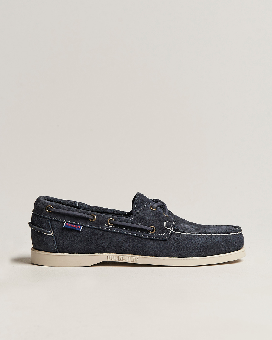 Mies | Sebago Docksides Suede Boat Shoe Navy | Sebago | Docksides Suede Boat Shoe Navy