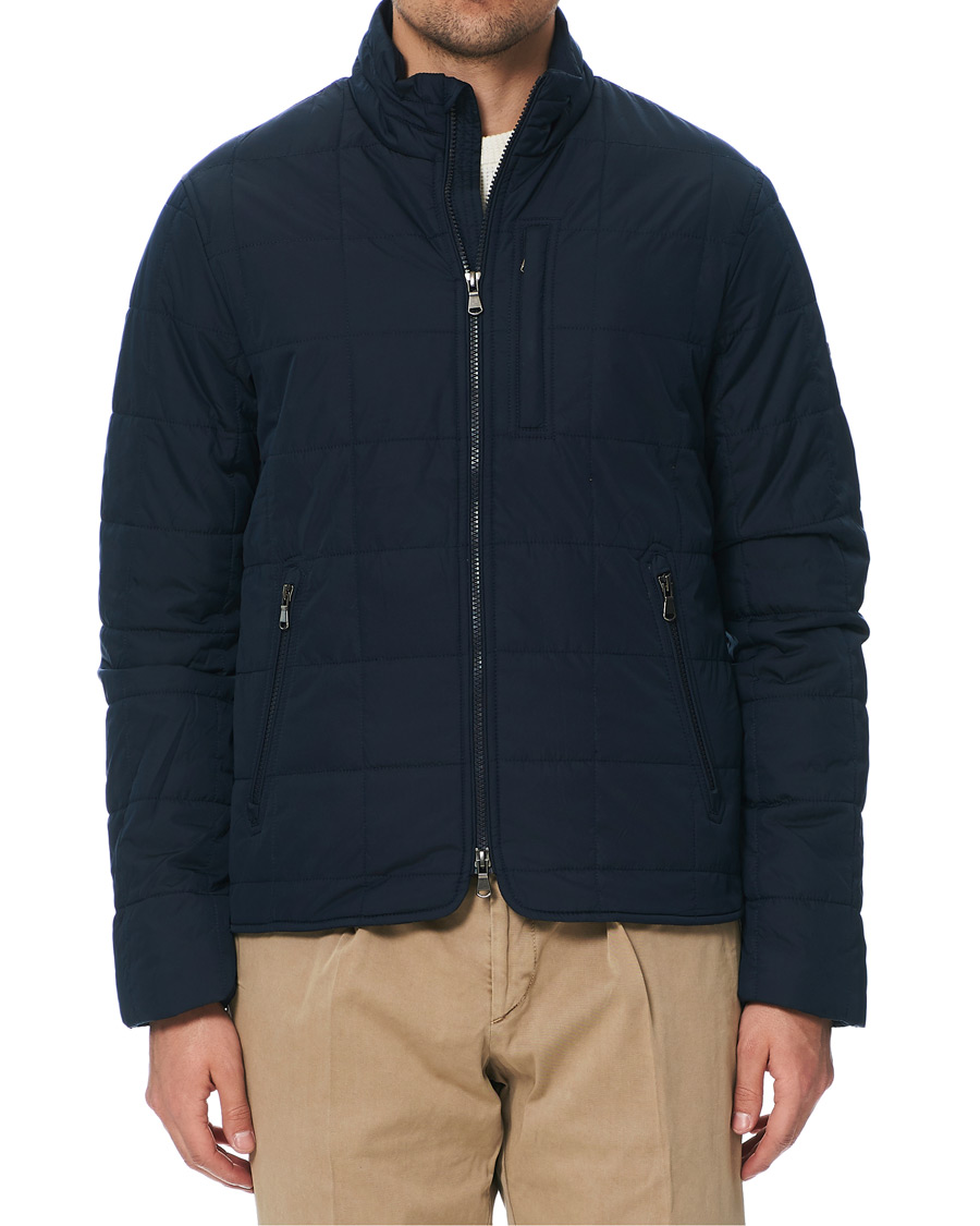 Mies | Takit | Morris | Quilted Crew Jacket Navy