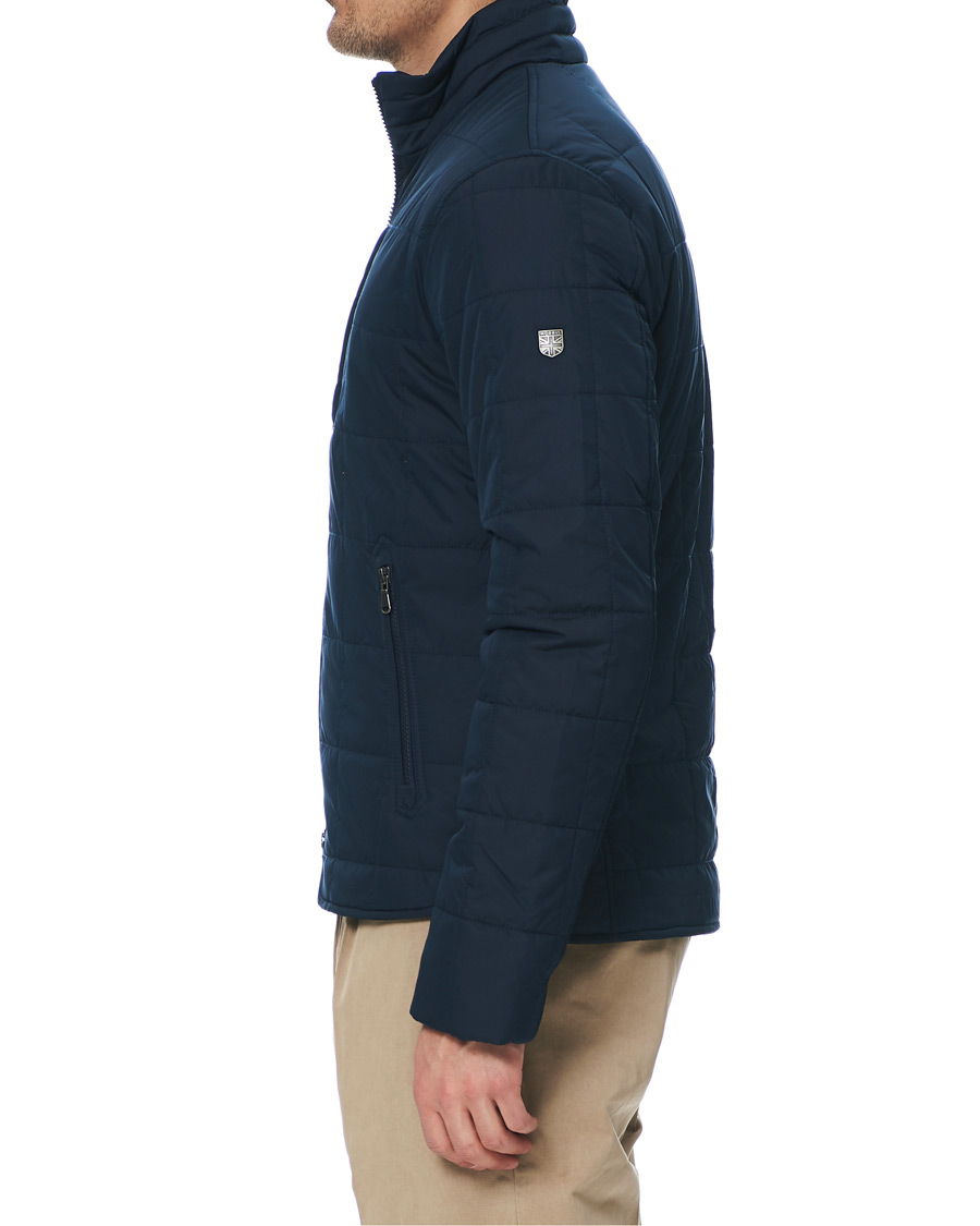 Mies | Takit | Morris | Quilted Crew Jacket Navy