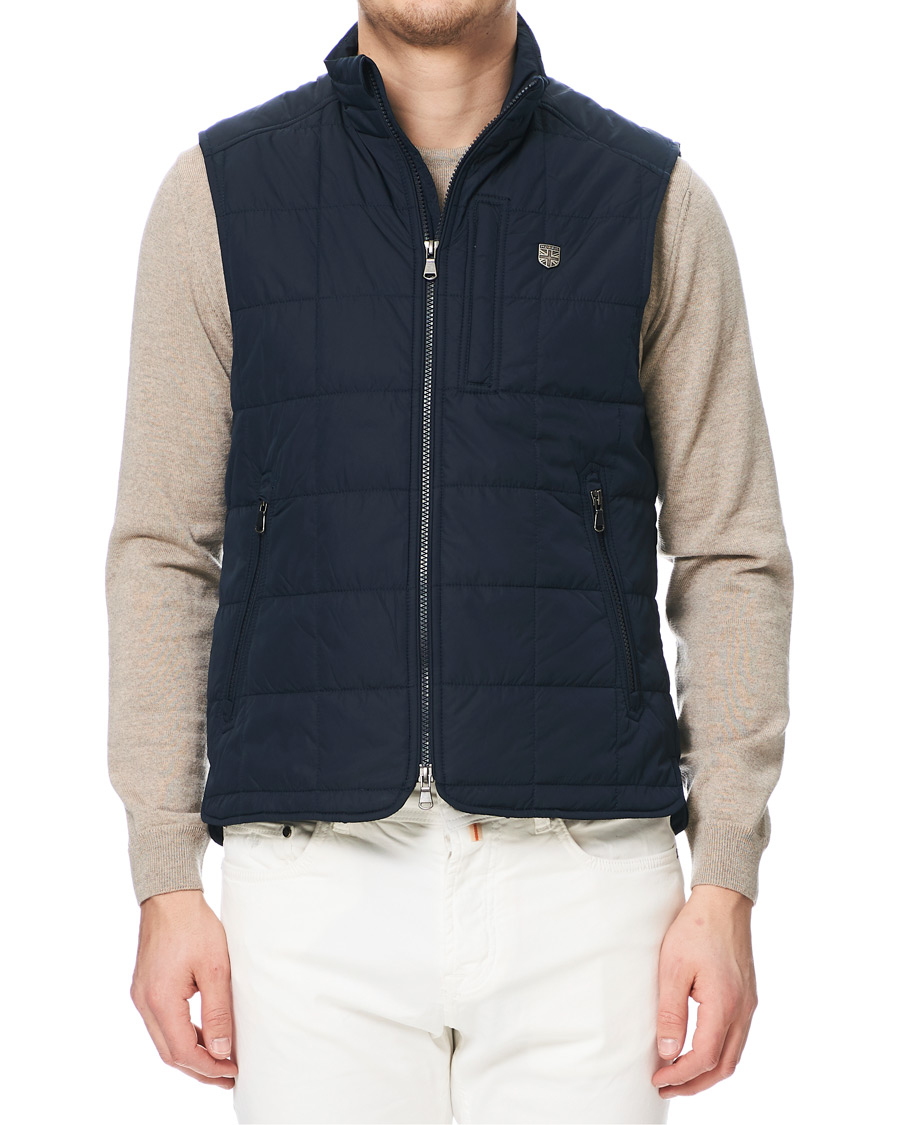 Mies | Takit | Morris | Quilted Crew Vest Navy