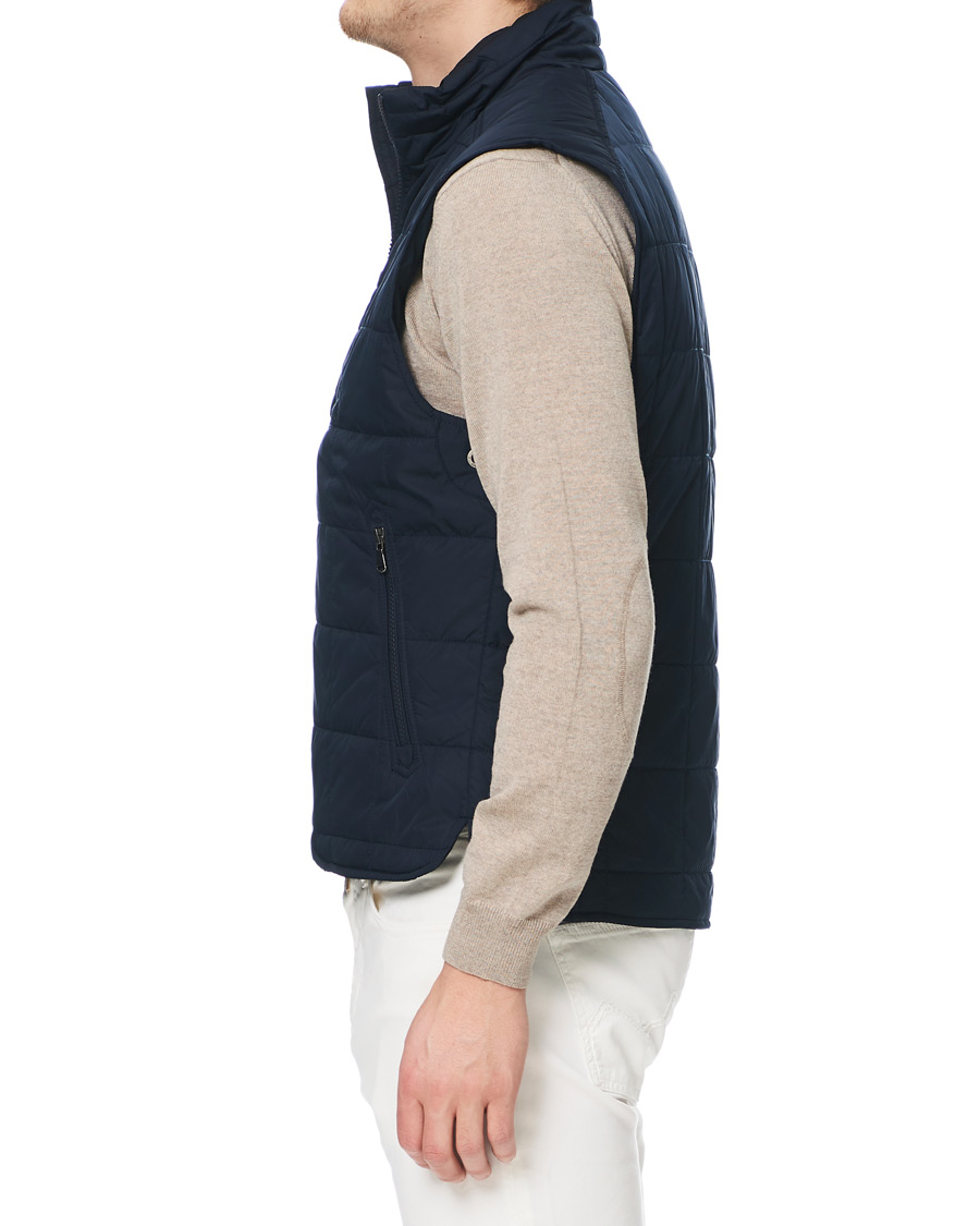 Mies | Takit | Morris | Quilted Crew Vest Navy