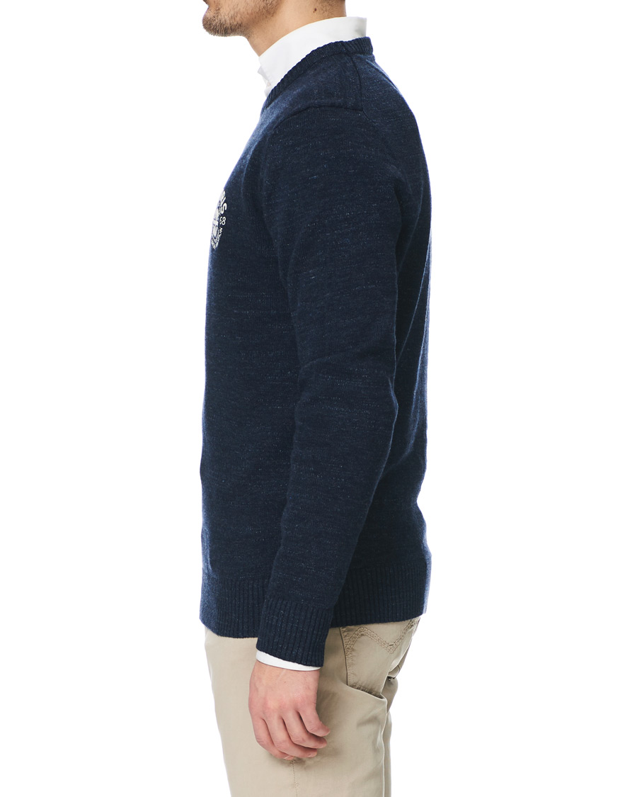 Mies | Puserot | Morris | Leron Knitted O-Neck Navy
