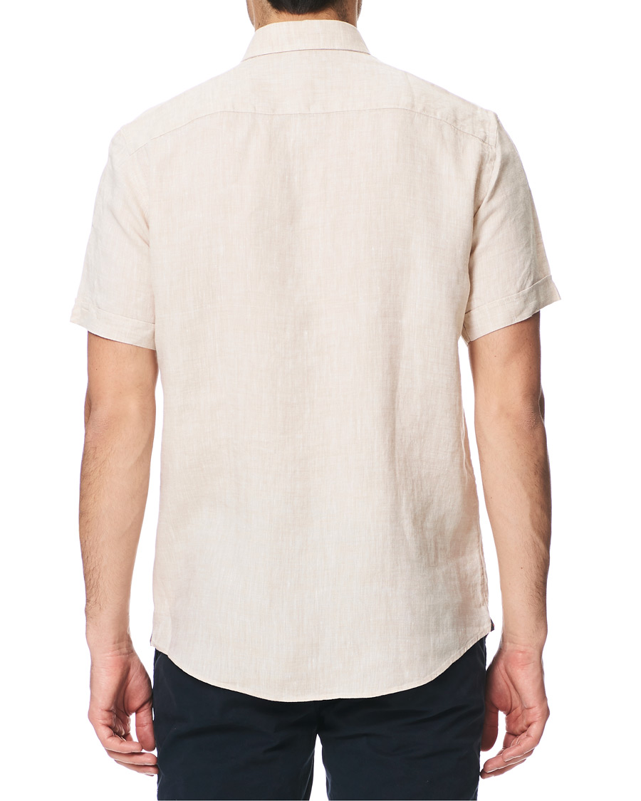 Mies | Kauluspaidat | Morris | Douglas Short Sleeve Linen Shirt Khaki