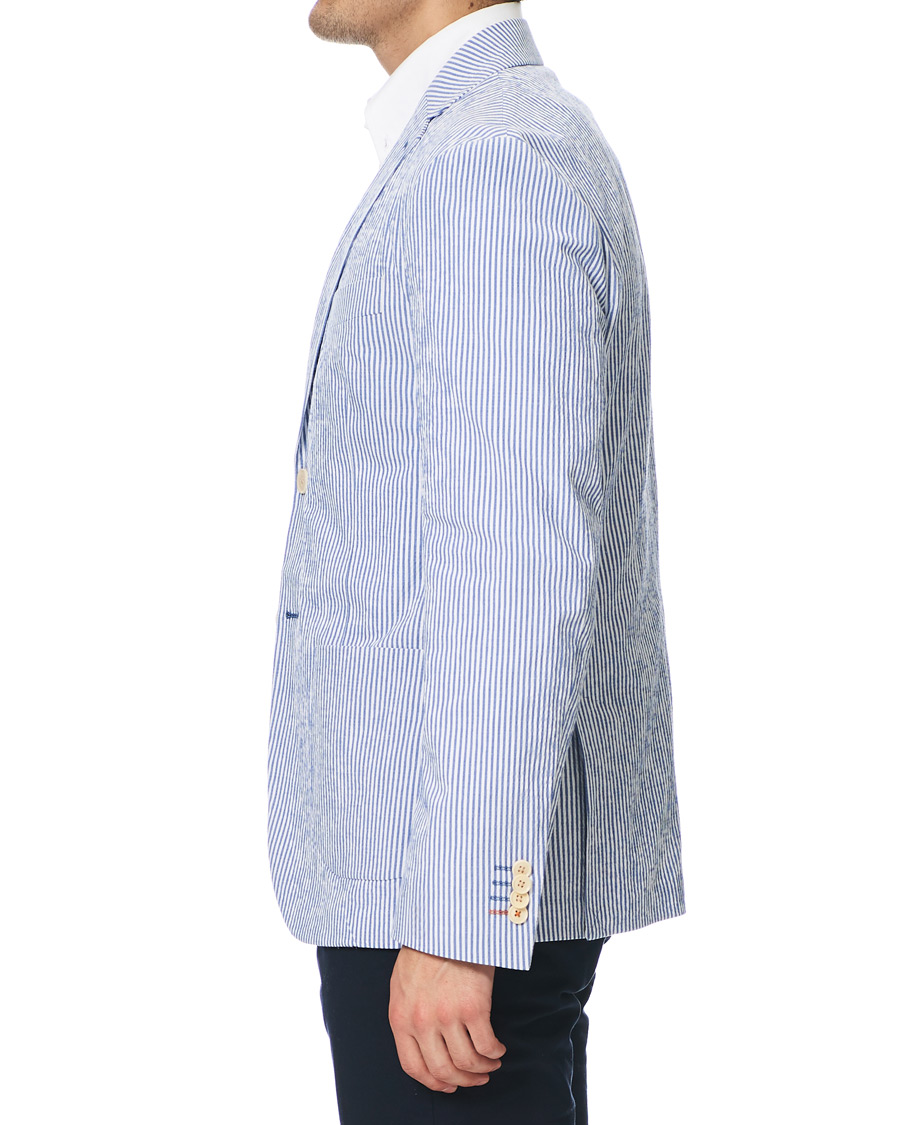 Mies | Pikkutakit | Morris | Resort Striped Seersucker Balzer Blue/White