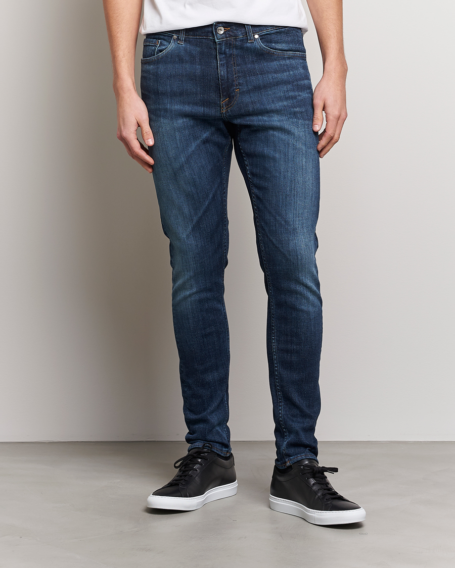 Mies | Farkut | Tiger of Sweden | Evolve Super Stretch Top Jeans Medium Blue