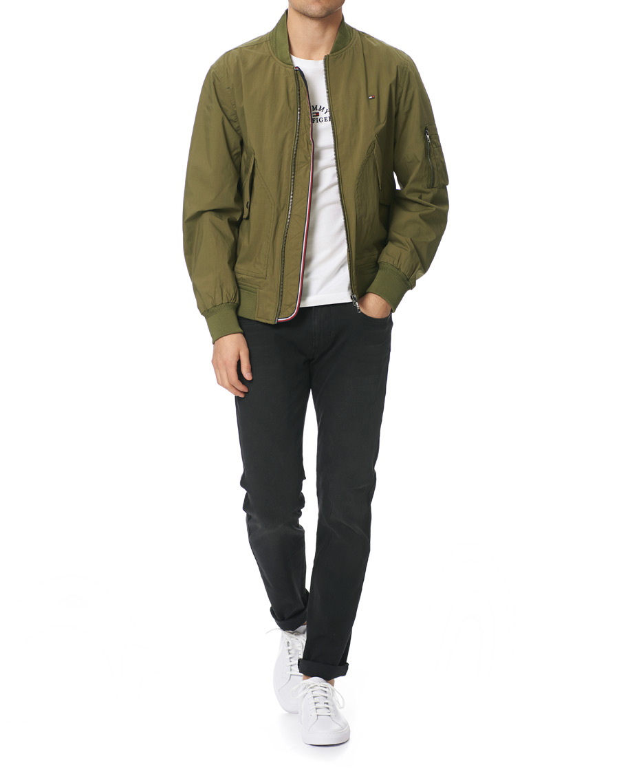 Mies | Takit | Tommy Hilfiger | Lightweight Cotton Bomber Jacket Moss Green