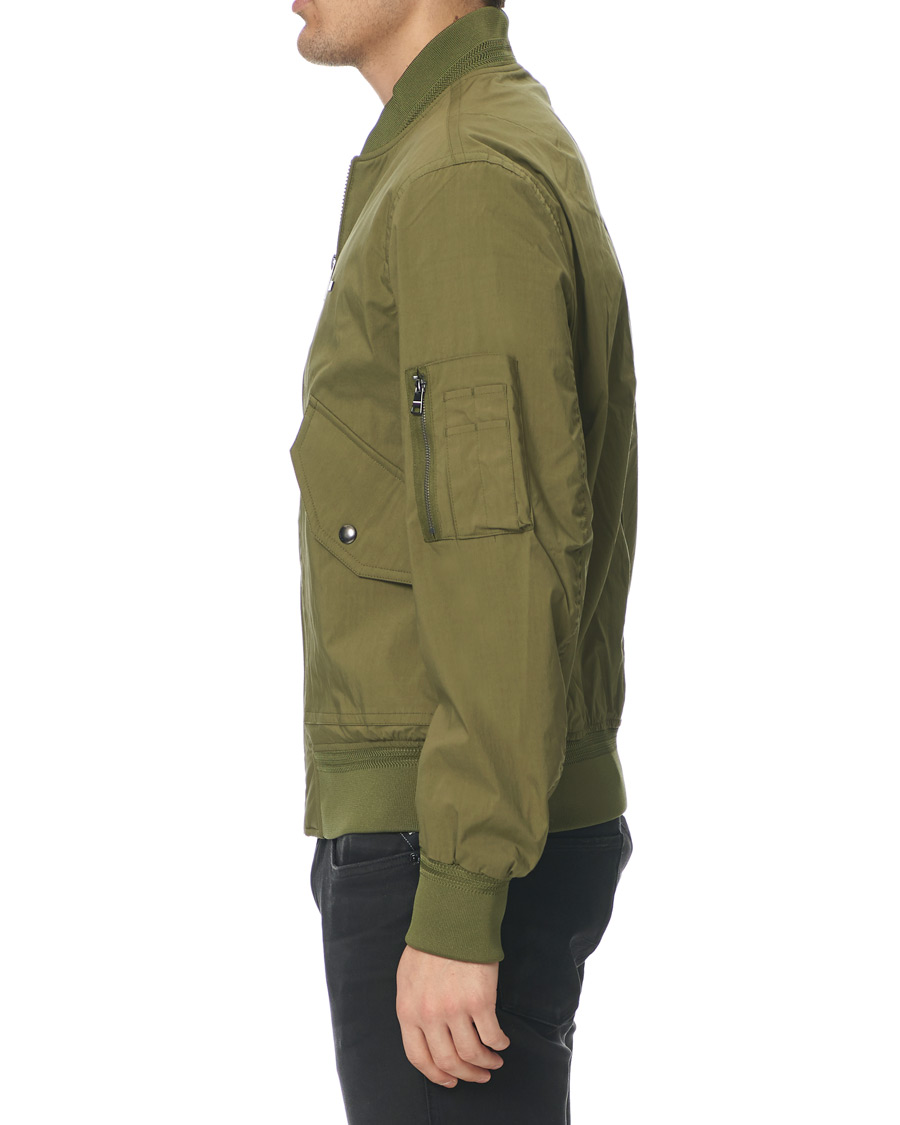 Mies | Takit | Tommy Hilfiger | Lightweight Cotton Bomber Jacket Moss Green