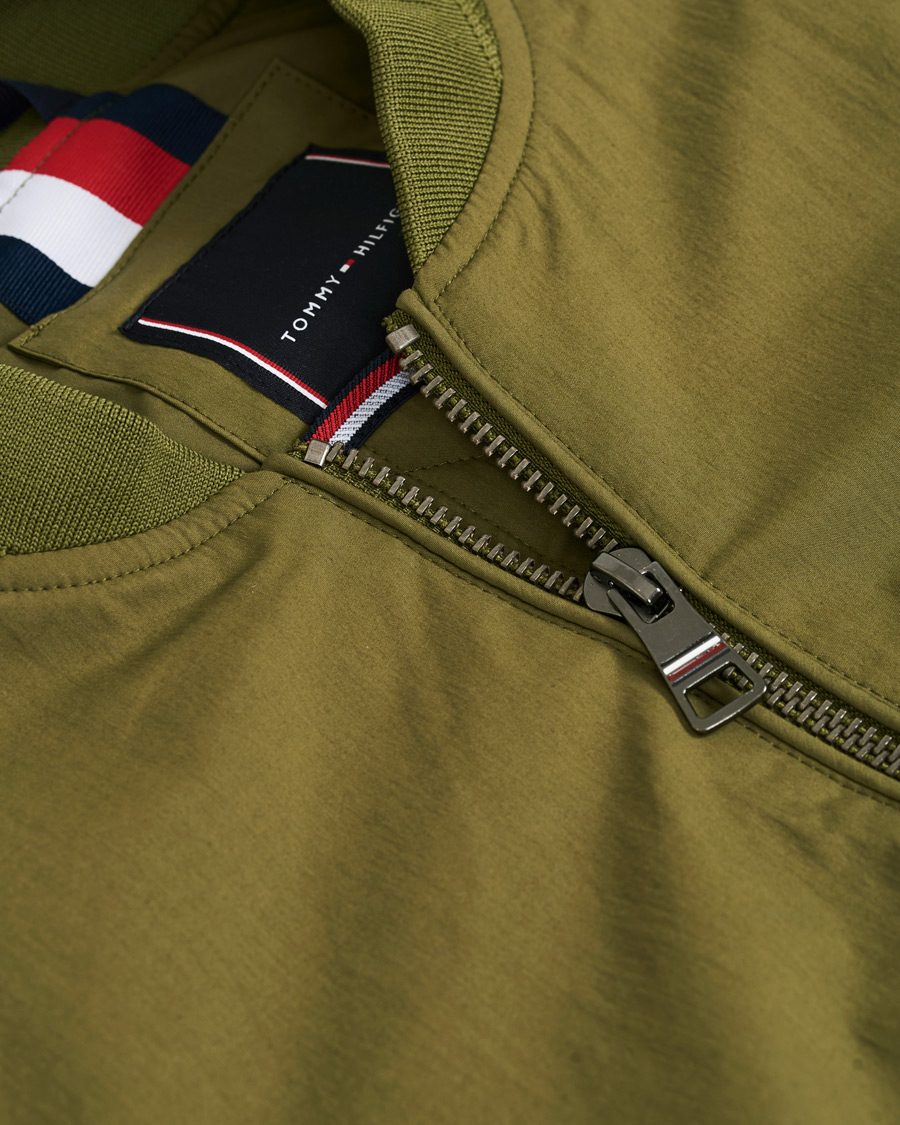 Mies | Takit | Tommy Hilfiger | Lightweight Cotton Bomber Jacket Moss Green