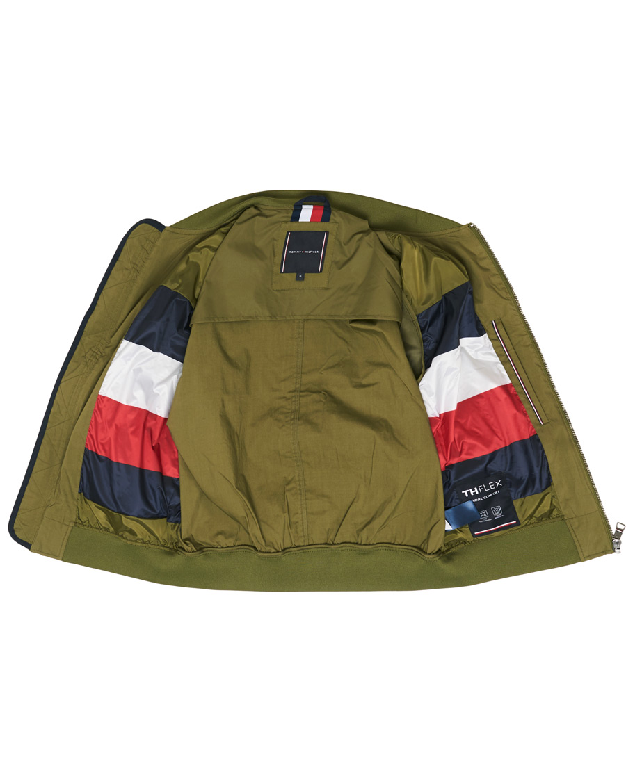 Mies | Takit | Tommy Hilfiger | Lightweight Cotton Bomber Jacket Moss Green