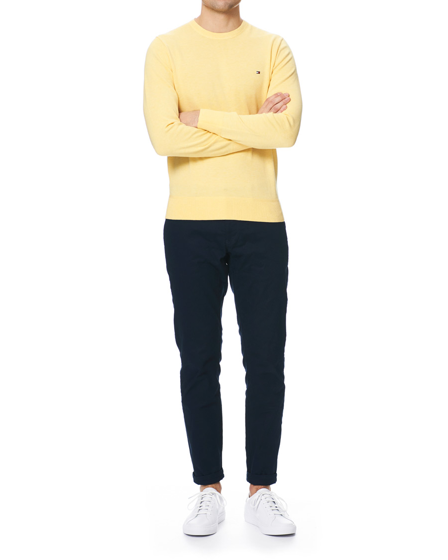 Mies | Puserot | Tommy Hilfiger | Organic Cotton/Silk Crew Neck Pullover Sun Ray