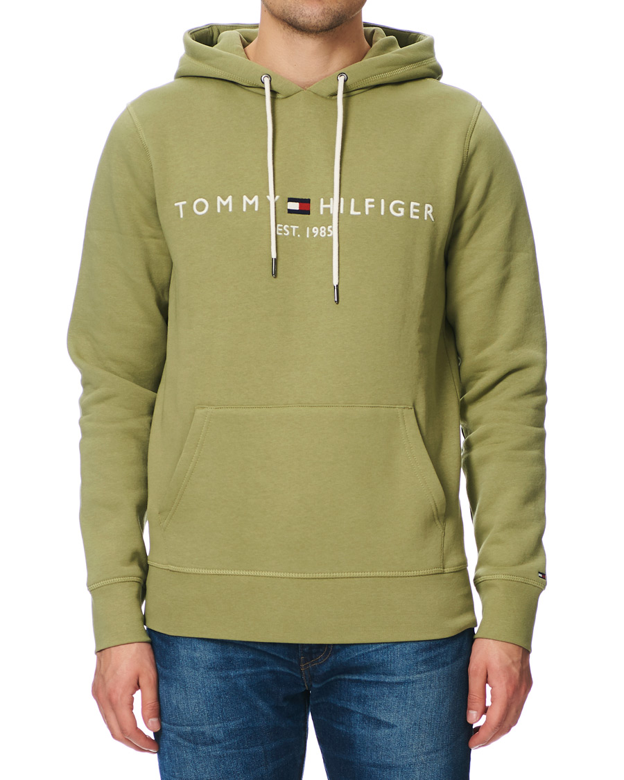 Mies | Puserot | Tommy Hilfiger | Logo Hoodie Faded Olive
