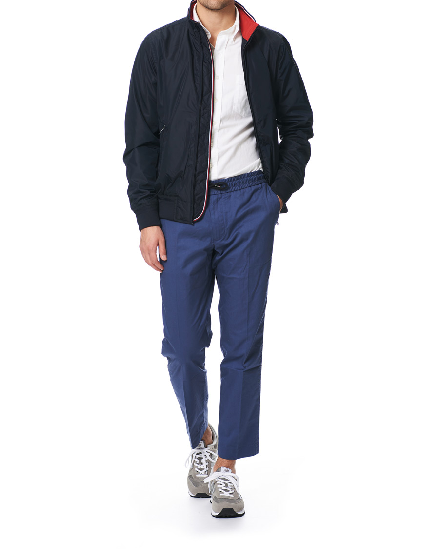 Mies | Housut | Tommy Hilfiger | Summer Twill Flex Drawstring Trousers Faded Indigo