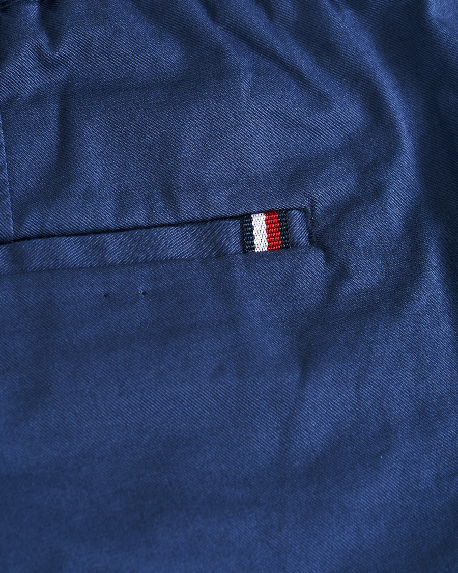 Mies | Housut | Tommy Hilfiger | Summer Twill Flex Drawstring Trousers Faded Indigo