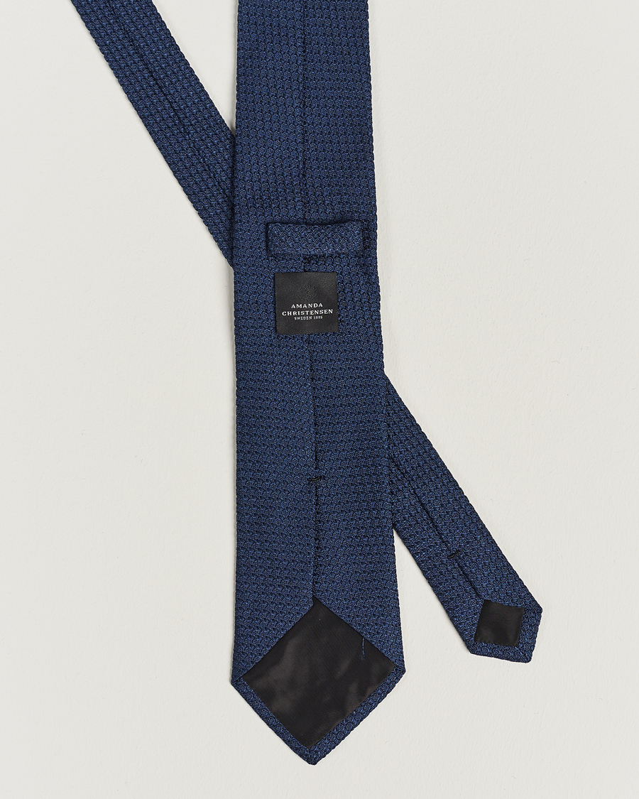 Mies | Solmiot | Amanda Christensen | Silk Grenadine 8 cm Tie Napoli Blue