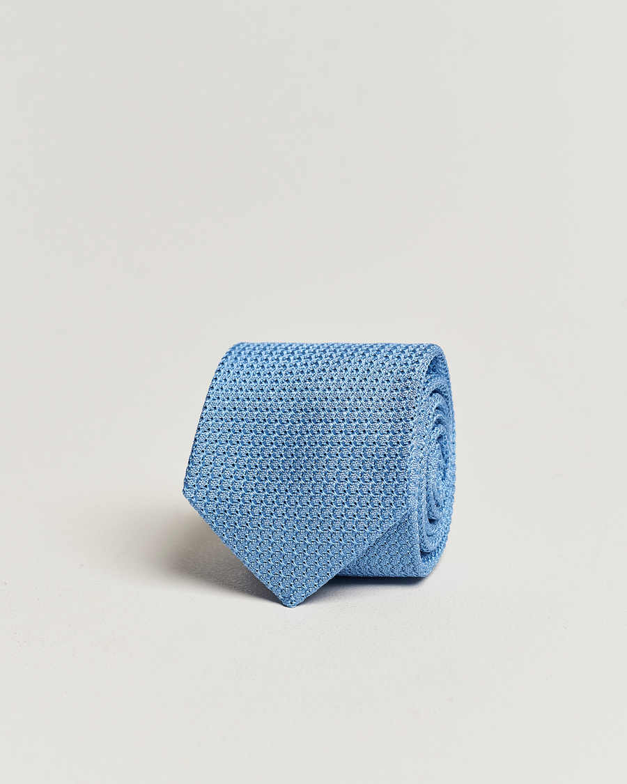 Mies | Solmiot | Amanda Christensen | Silk Grenadine 8 cm Tie Sky Blue