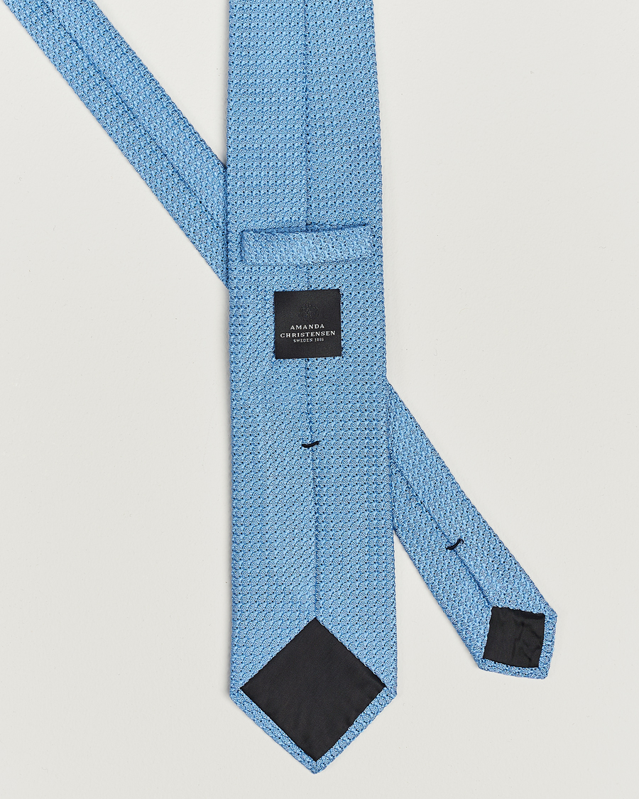 Mies | Solmiot | Amanda Christensen | Silk Grenadine 8 cm Tie Sky Blue