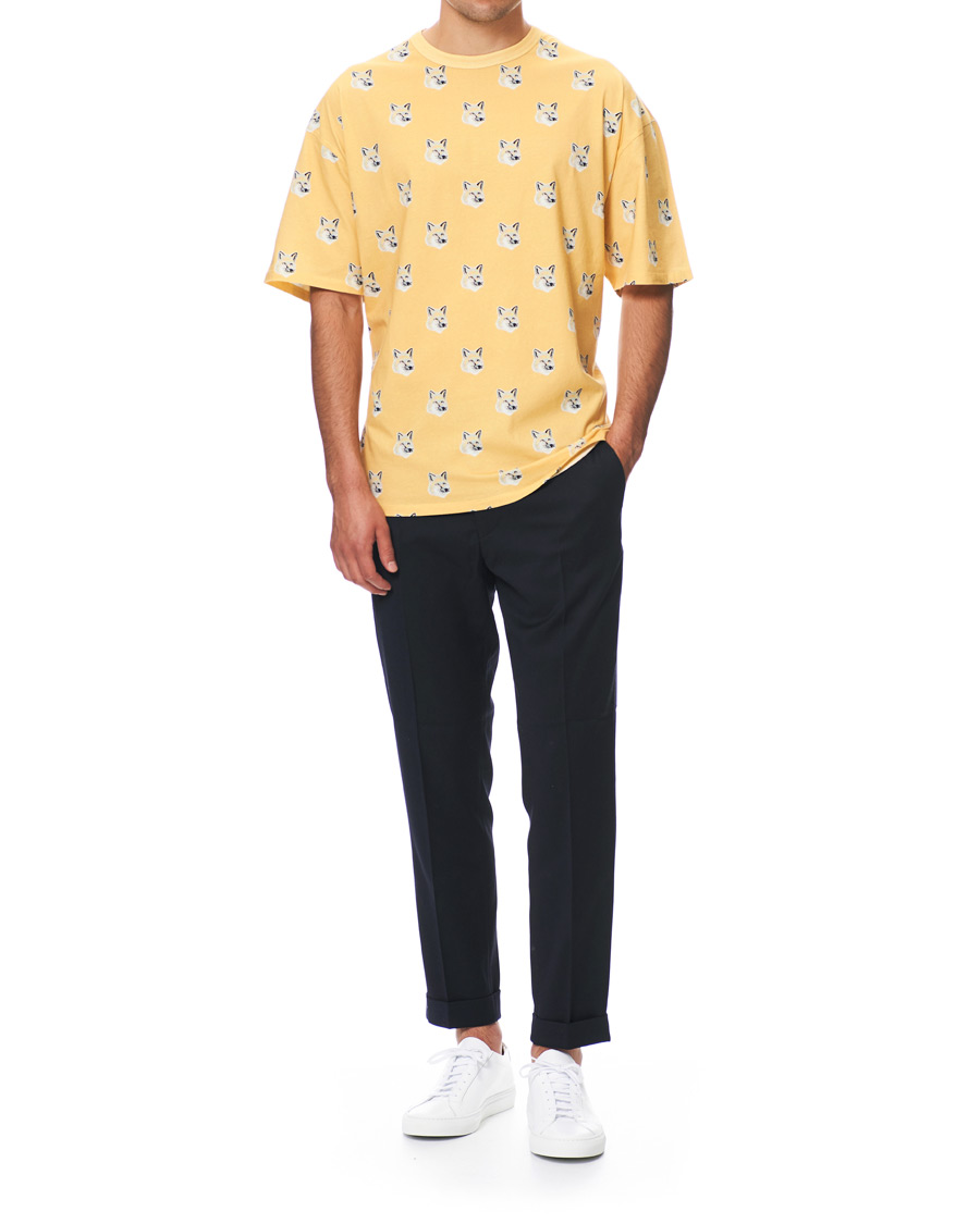 Mies | T-paidat | Maison Kitsuné | All Over Pastel Fox Head T-shirt Yellow