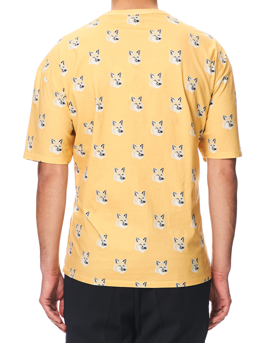 Mies | T-paidat | Maison Kitsuné | All Over Pastel Fox Head T-shirt Yellow