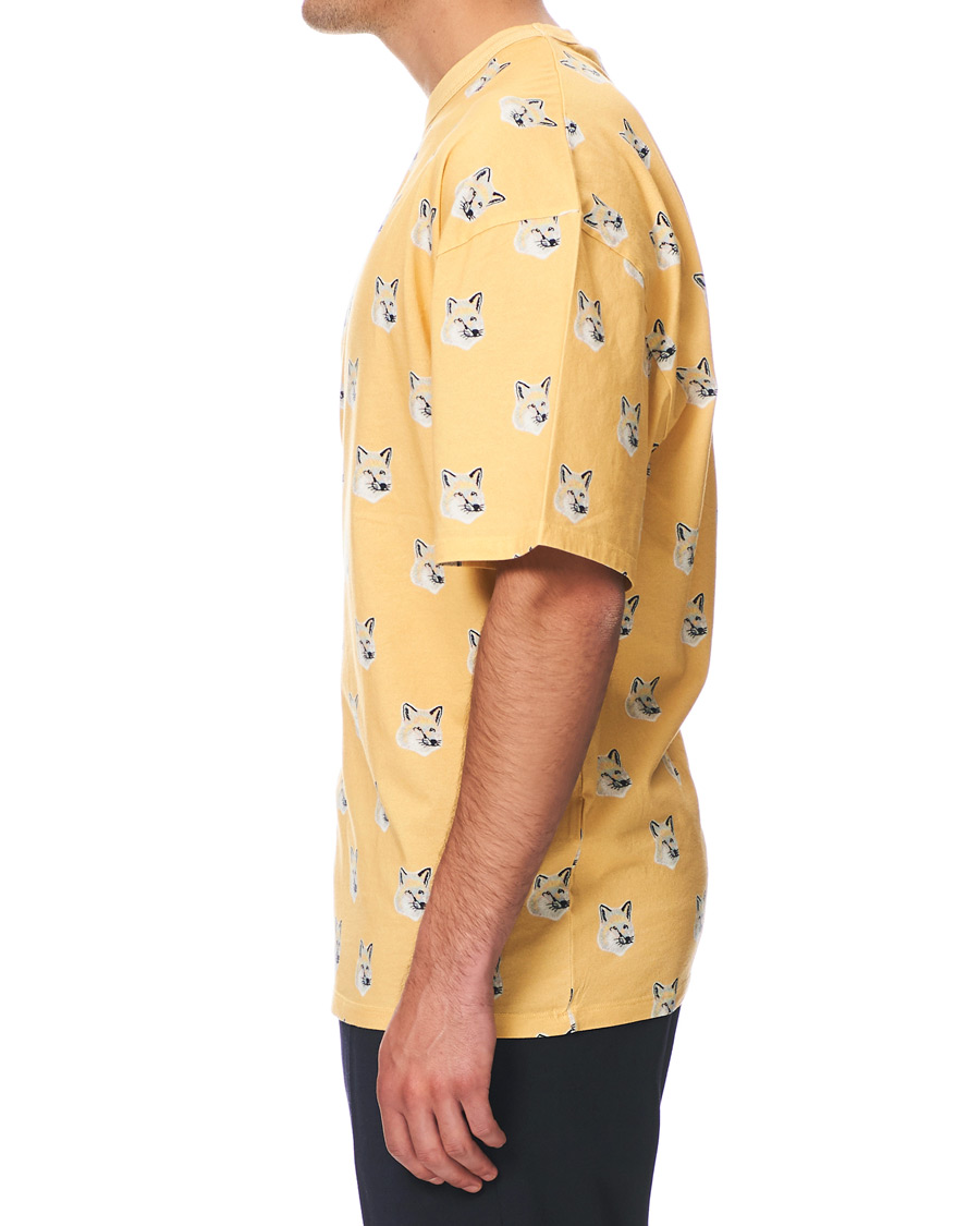 Mies | T-paidat | Maison Kitsuné | All Over Pastel Fox Head T-shirt Yellow