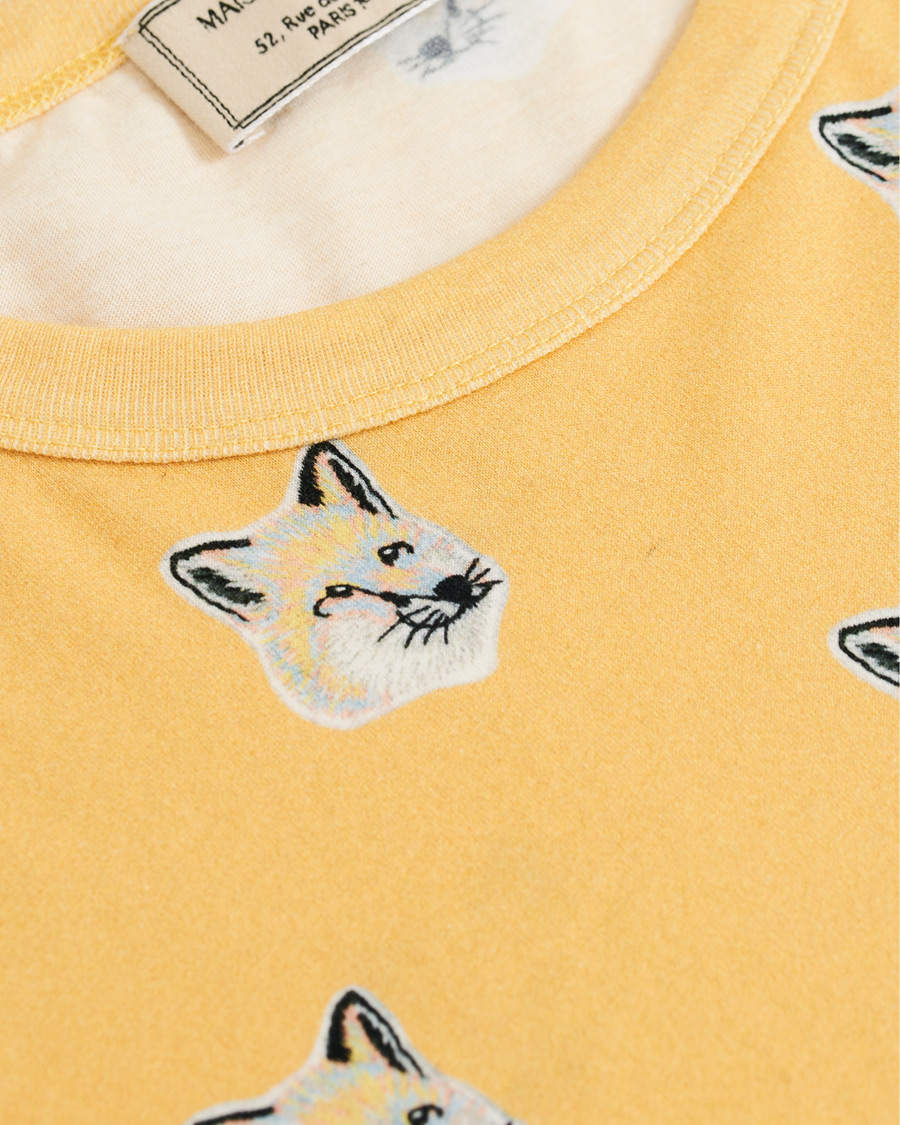 Mies | T-paidat | Maison Kitsuné | All Over Pastel Fox Head T-shirt Yellow