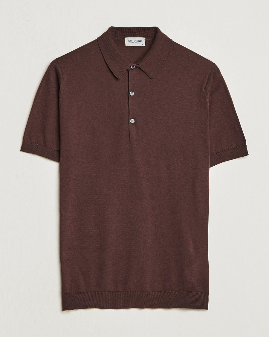 Mies | Pikeet | John Smedley | Adrian Slim Fit Sea Island Polo Coffee Bean