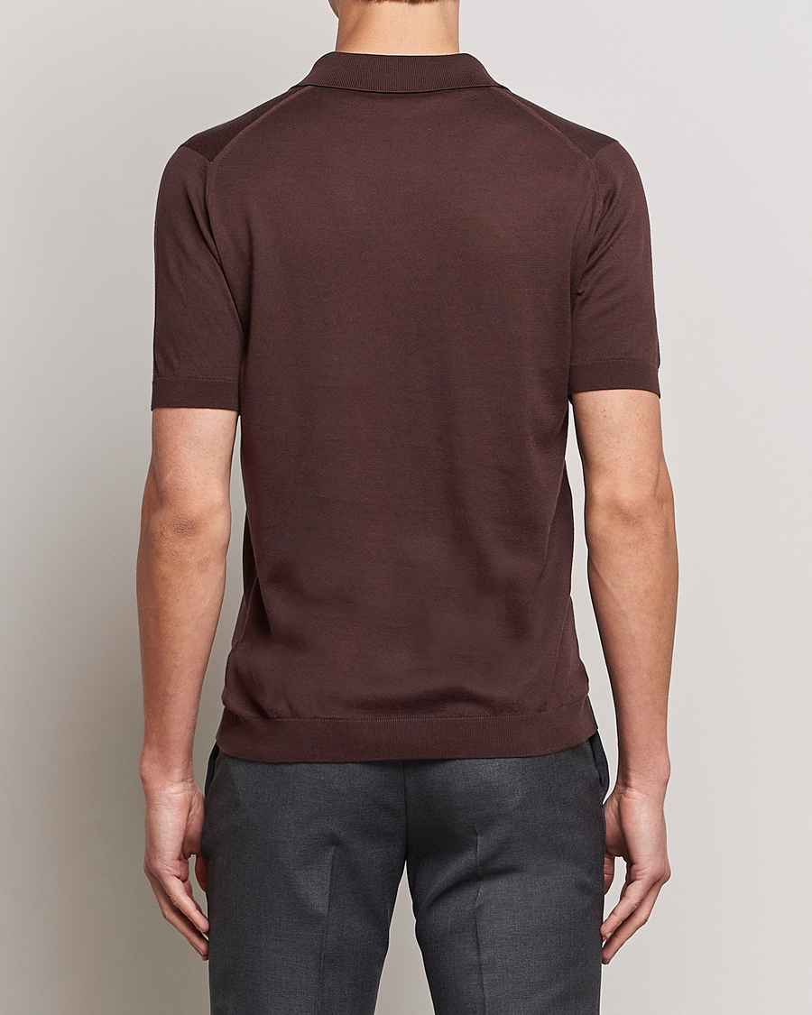 Mies | Pikeet | John Smedley | Adrian Slim Fit Sea Island Polo Coffee Bean