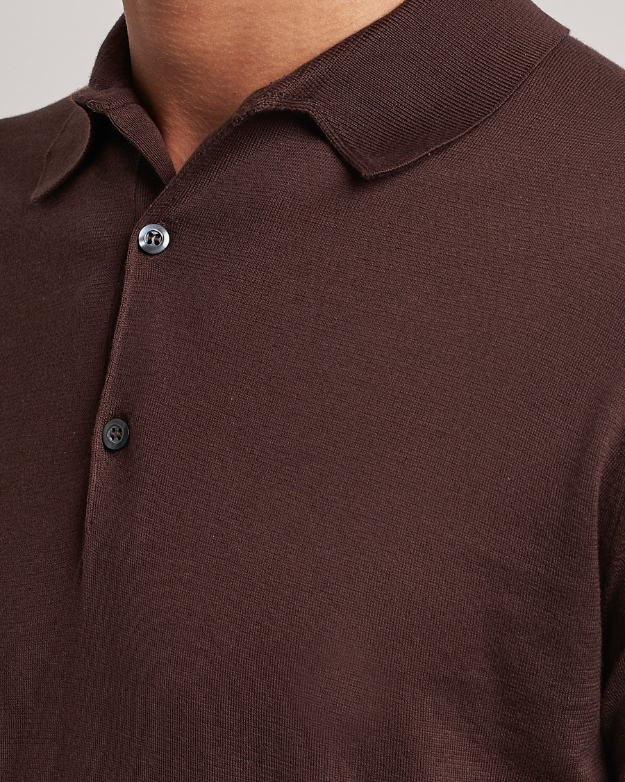 Mies | Pikeet | John Smedley | Adrian Slim Fit Sea Island Polo Coffee Bean