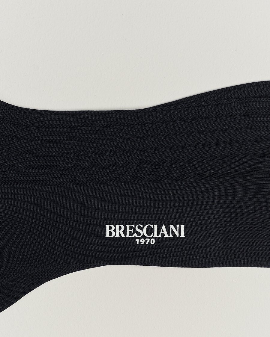 Mies | Alusvaatteet | Bresciani | Cotton Ribbed Short Navy