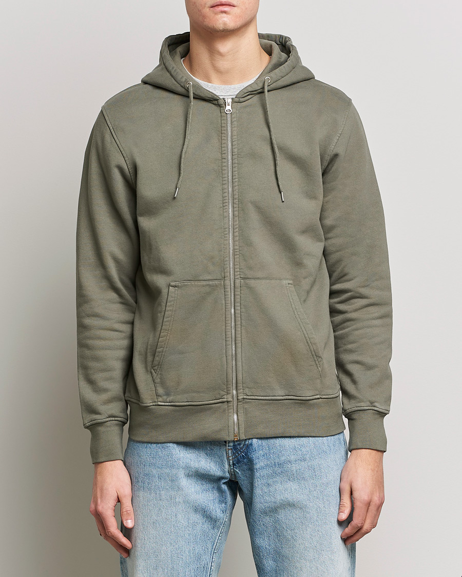 Mies | Colorful Standard | Colorful Standard | Classic Organic Full Zip Hood Dusty Olive