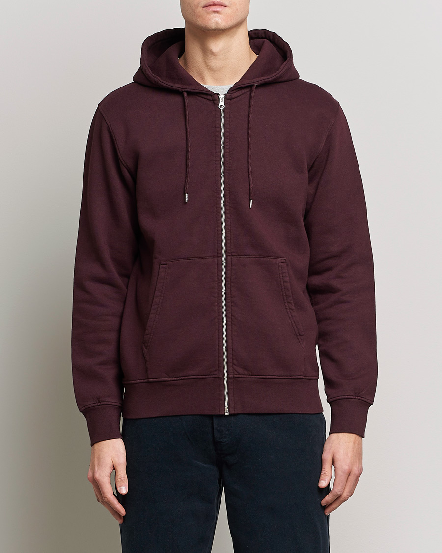 Mies | Colorful Standard | Colorful Standard | Classic Organic Full Zip Hood Oxblood Red