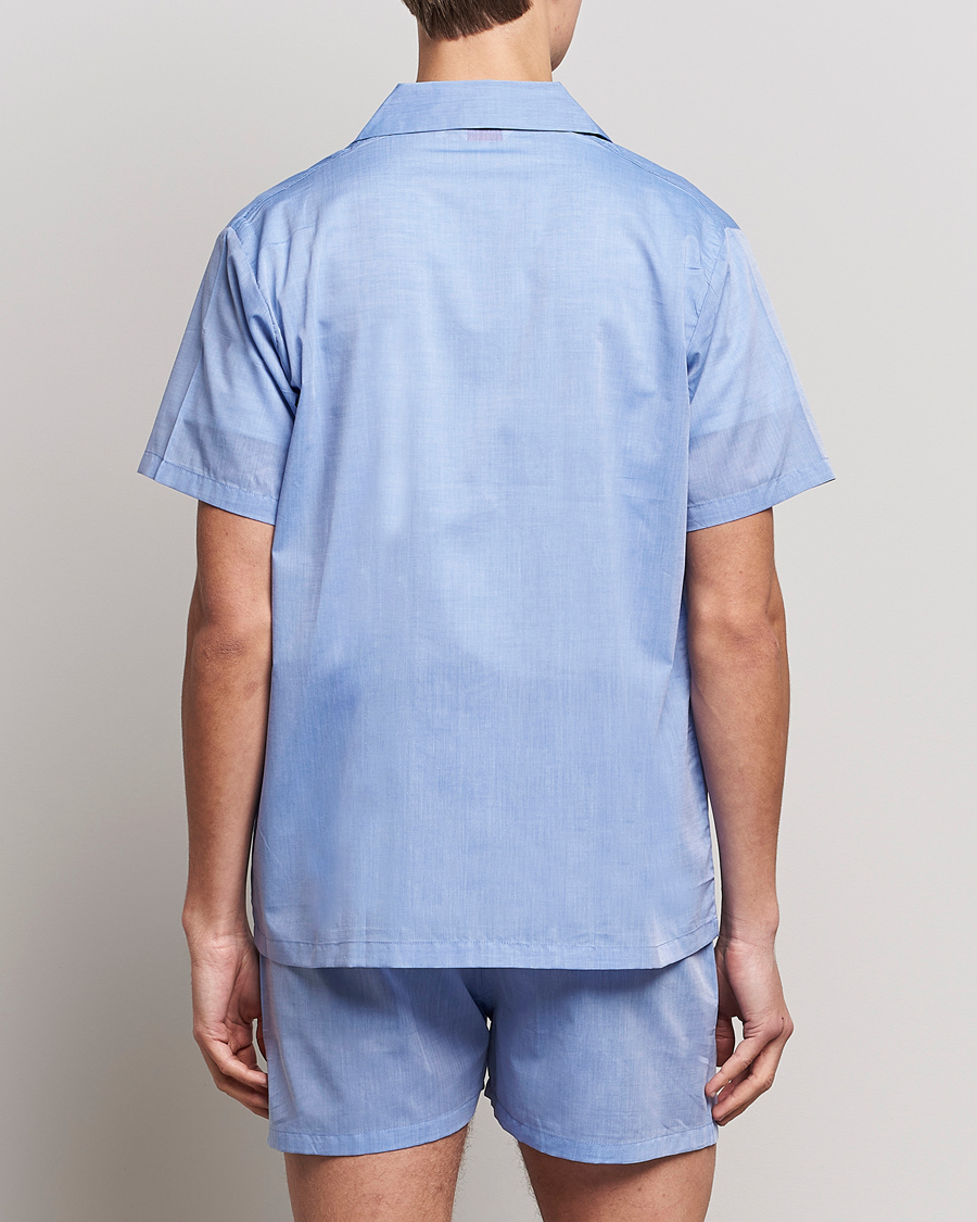 Mies | Yöpuvut ja kylpytakit | Derek Rose | Shortie Cotton Pyjama Set Blue
