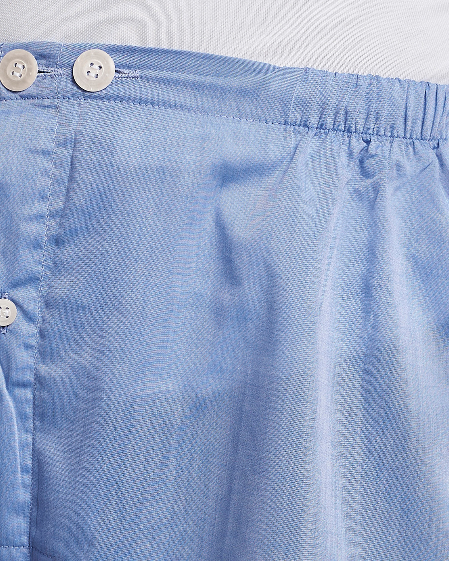 Mies | Yöpuvut ja kylpytakit | Derek Rose | Shortie Cotton Pyjama Set Blue