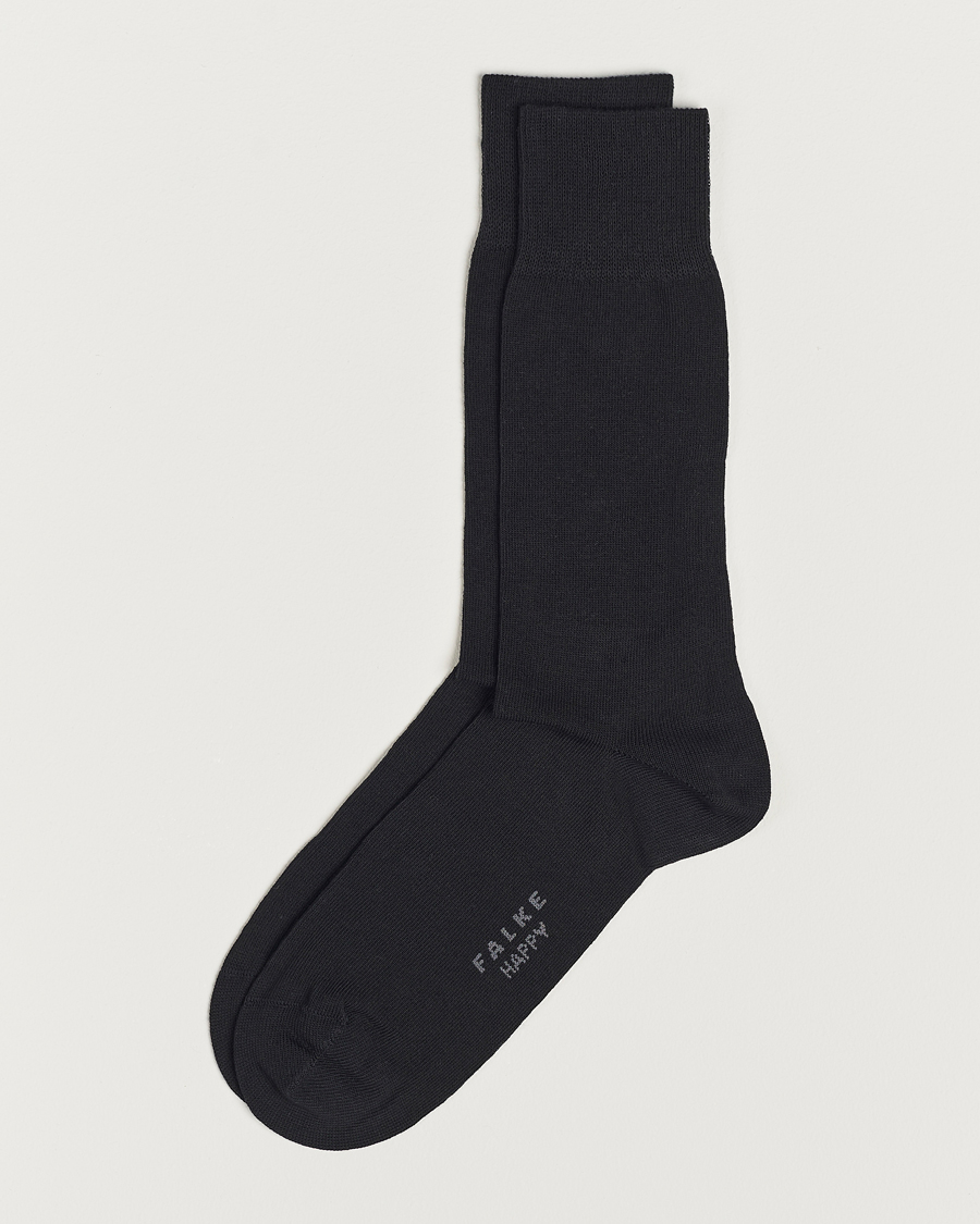 Mies | Alusvaatteet | Falke | Happy 2-Pack Cotton Socks Black