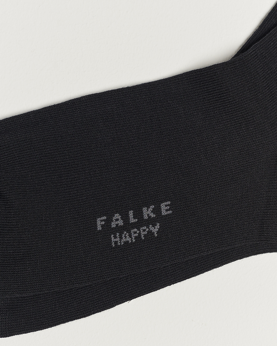 Mies | Alusvaatteet | Falke | Happy 2-Pack Cotton Socks Black