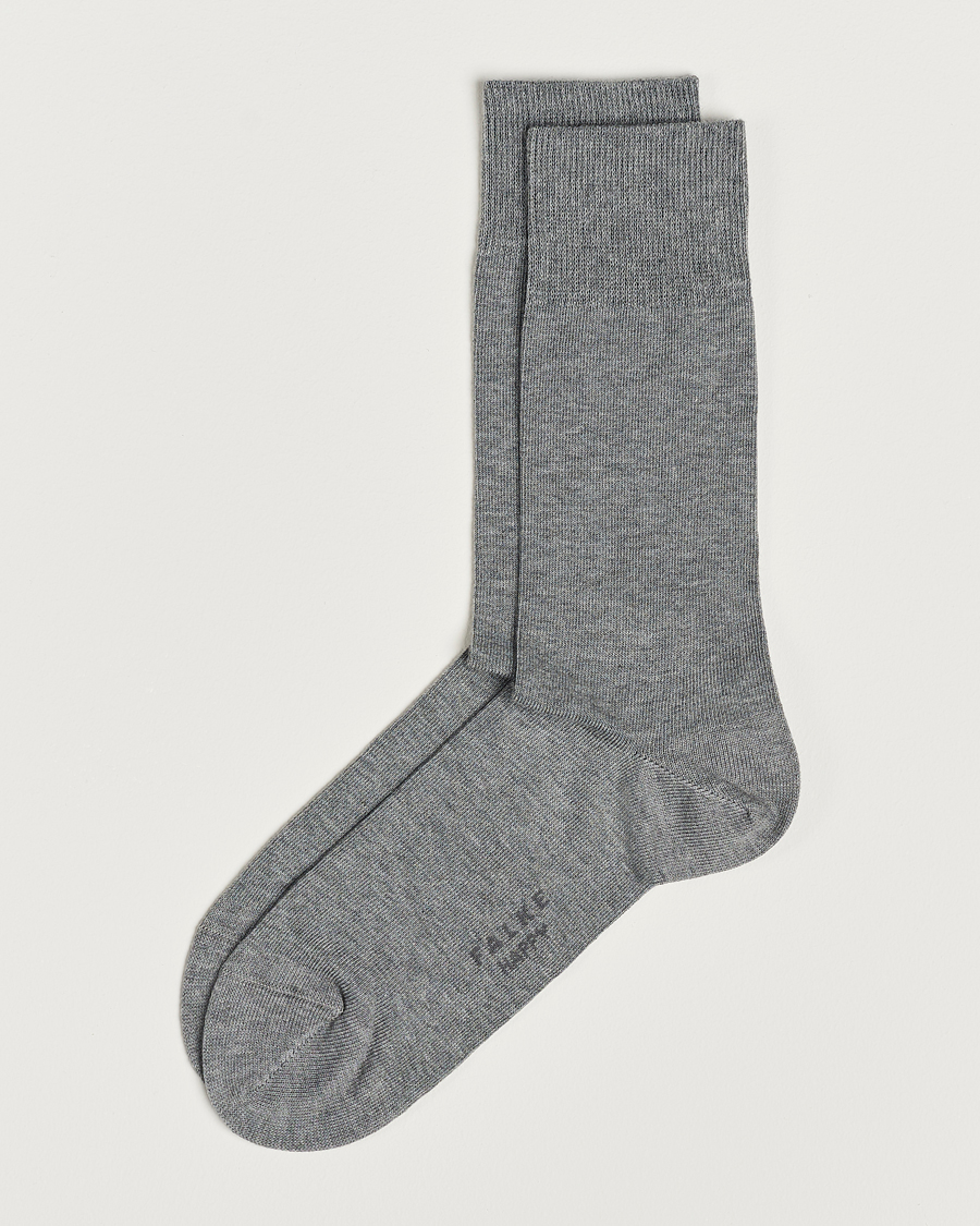 Miehet |  | Falke | Happy 2-Pack Cotton Socks Light Grey