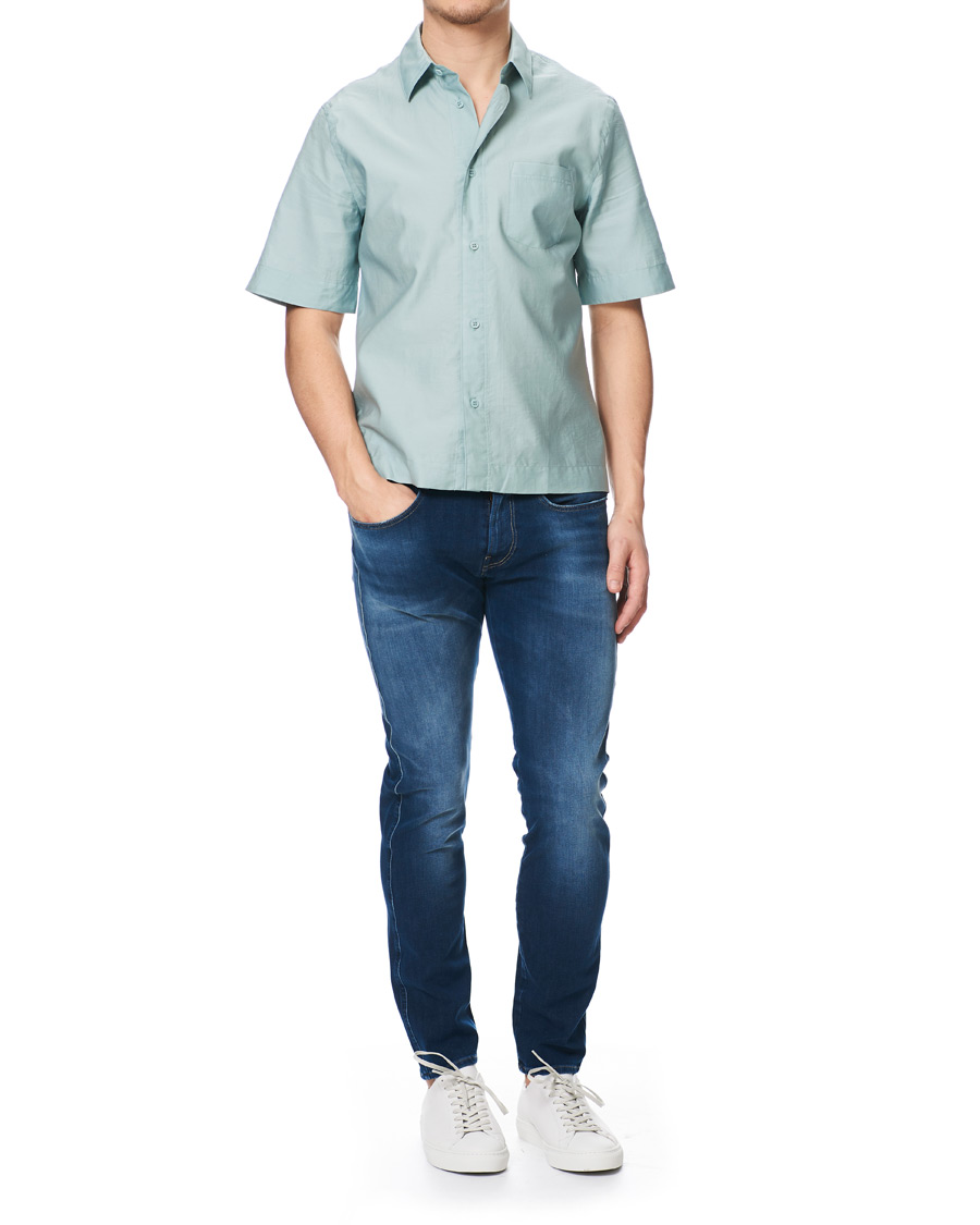 Mies | Kauluspaidat | Filippa K | Owen Short Sleeve Shirt Mint Powder