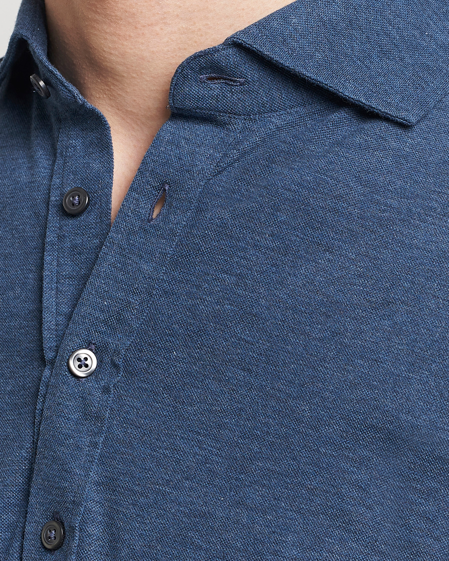 Mies | Kauluspaidat | Gran Sasso | Popover Shirt Blue