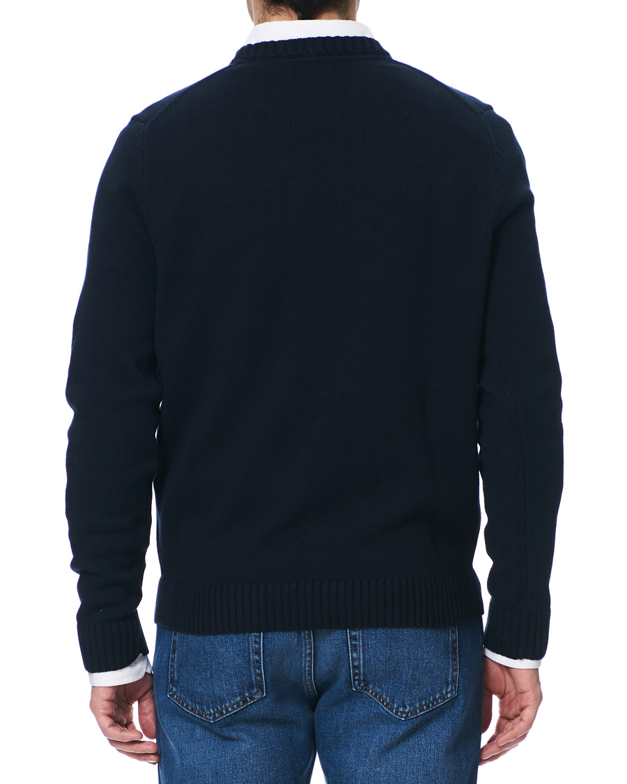 Mies | Puserot | Henri-Lloyd | Henri Lloyd Cross Flag Knitted Crew Neck Navy