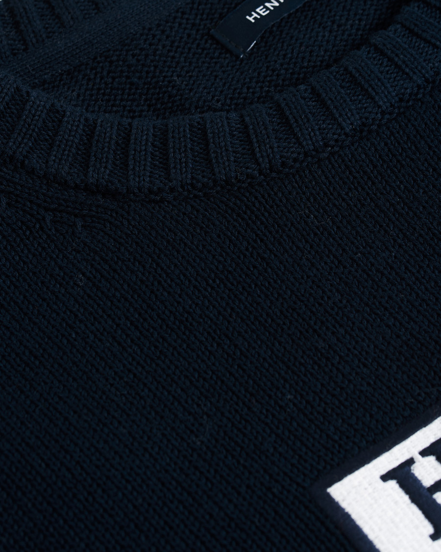 Mies | Puserot | Henri-Lloyd | Henri Lloyd Cross Flag Knitted Crew Neck Navy