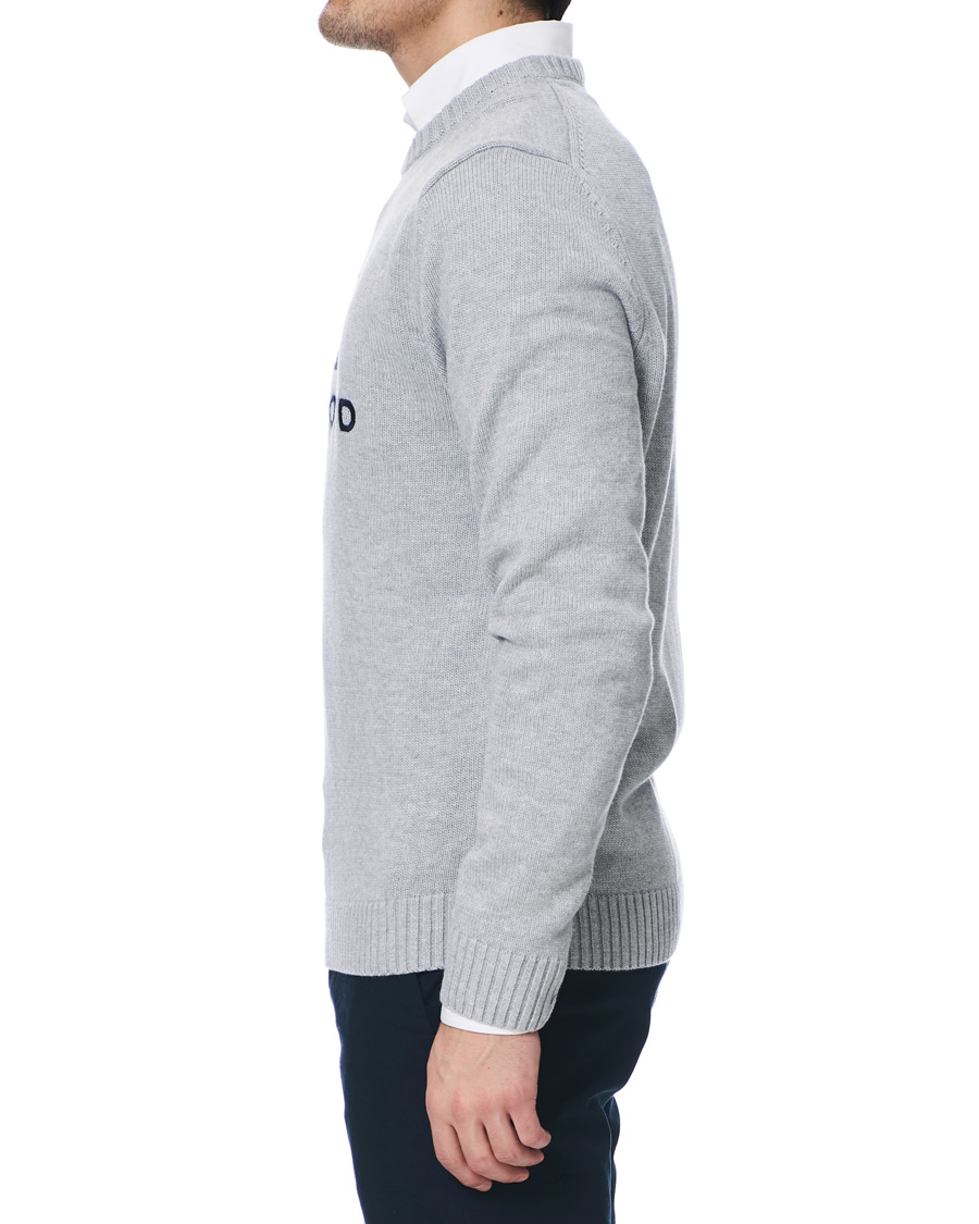 Mies | Puserot | Henri-Lloyd | Henri Lloyd Cross Flag Knitted Crew Neck Grey Melange