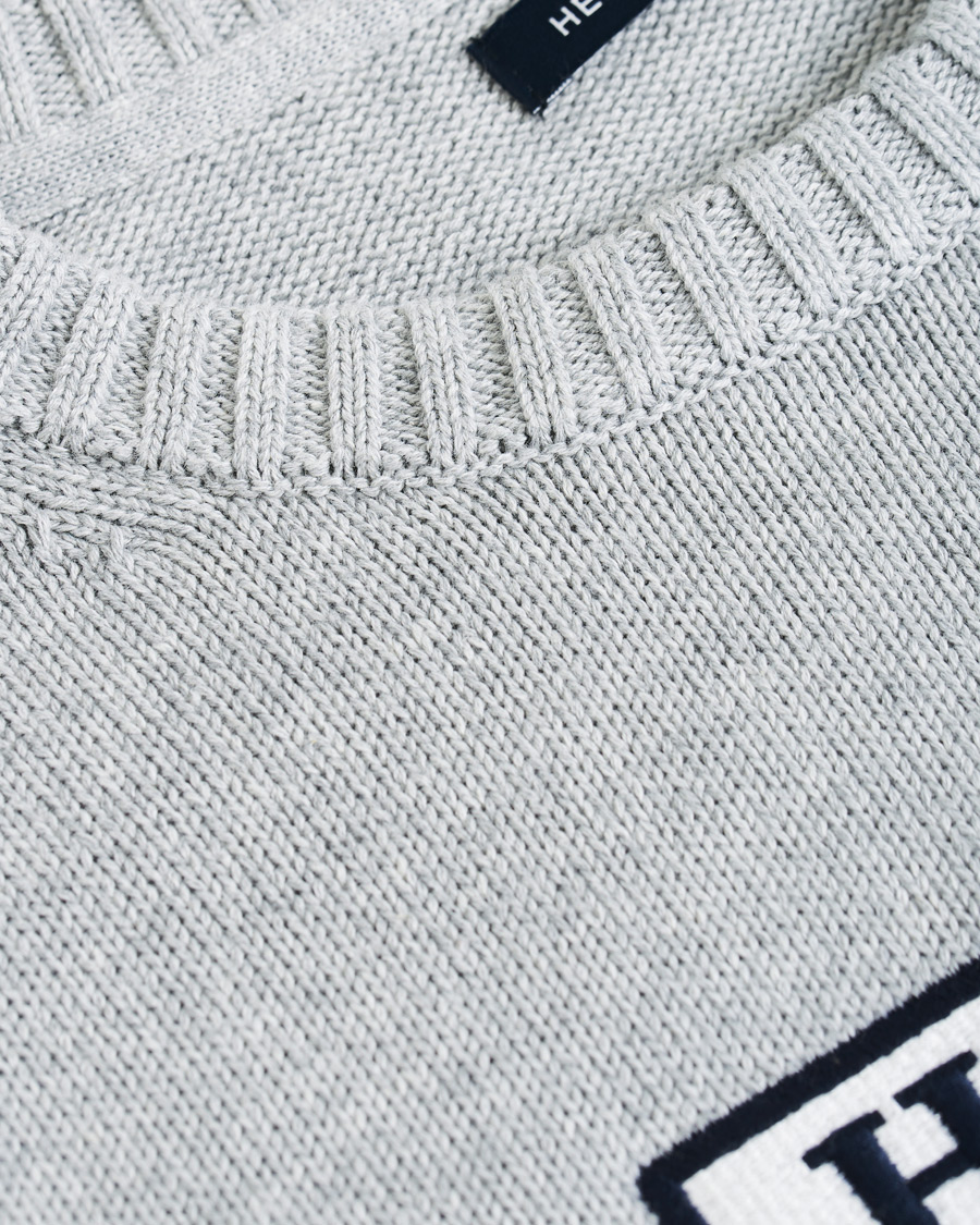 Mies | Puserot | Henri-Lloyd | Henri Lloyd Cross Flag Knitted Crew Neck Grey Melange