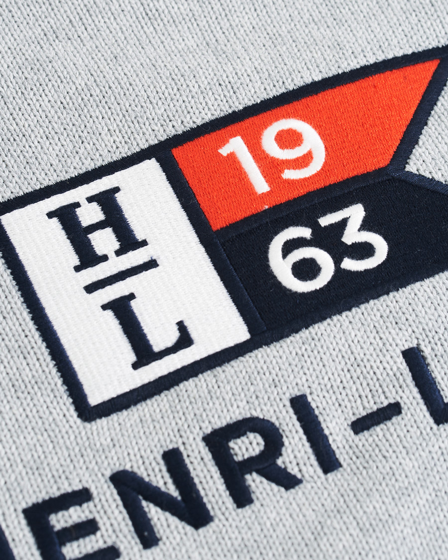 Mies | Puserot | Henri-Lloyd | Henri Lloyd Cross Flag Knitted Crew Neck Grey Melange