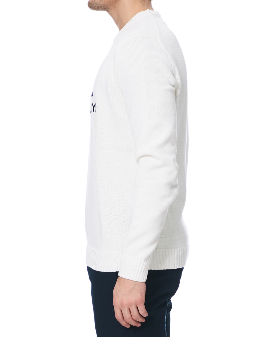 Mies | Puserot | Henri-Lloyd | Henri Lloyd Cross Flag Knitted Crew Neck Off White