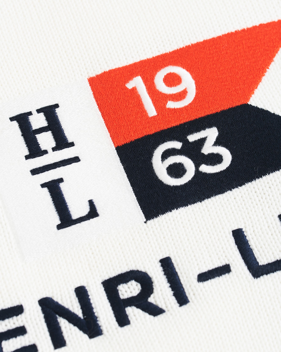 Mies | Puserot | Henri-Lloyd | Henri Lloyd Cross Flag Knitted Crew Neck Off White