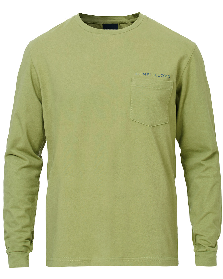 Mies | T-paidat | Henri-Lloyd | Henri Lloyd RWR Backprint Long Sleeve Crew Neck Tee Light Green