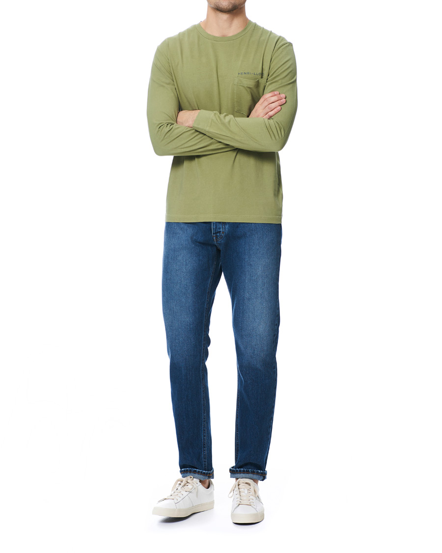 Mies | T-paidat | Henri-Lloyd | Henri Lloyd RWR Backprint Long Sleeve Crew Neck Tee Light Green