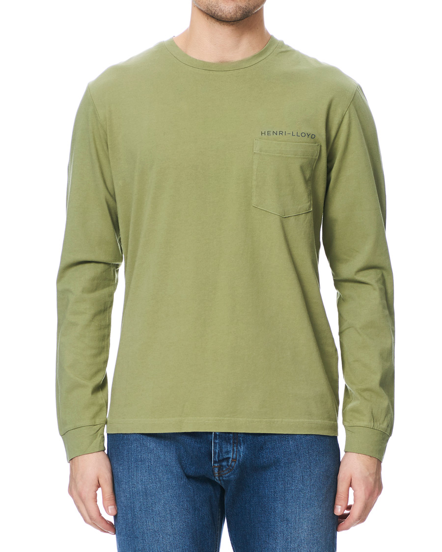 Mies | T-paidat | Henri-Lloyd | Henri Lloyd RWR Backprint Long Sleeve Crew Neck Tee Light Green