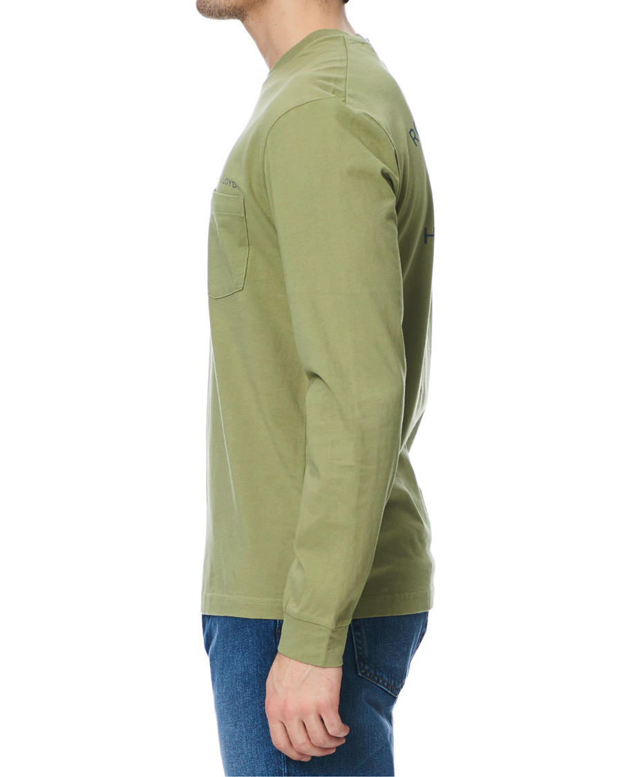 Mies | T-paidat | Henri-Lloyd | Henri Lloyd RWR Backprint Long Sleeve Crew Neck Tee Light Green