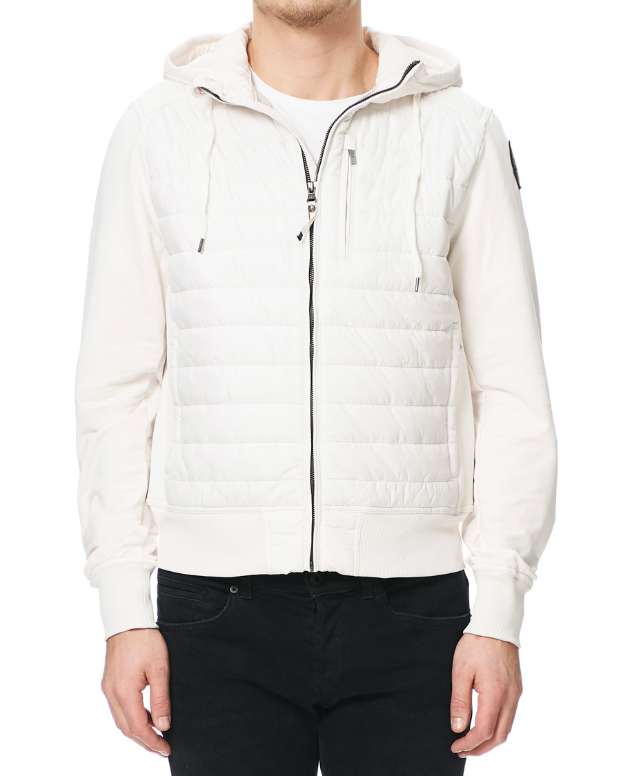 Mies | Takit | Parajumpers | Ivor Fleece & Puffer Hooded Jacket White Cream